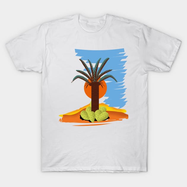 Retro Palm island T-Shirt by nickemporium1